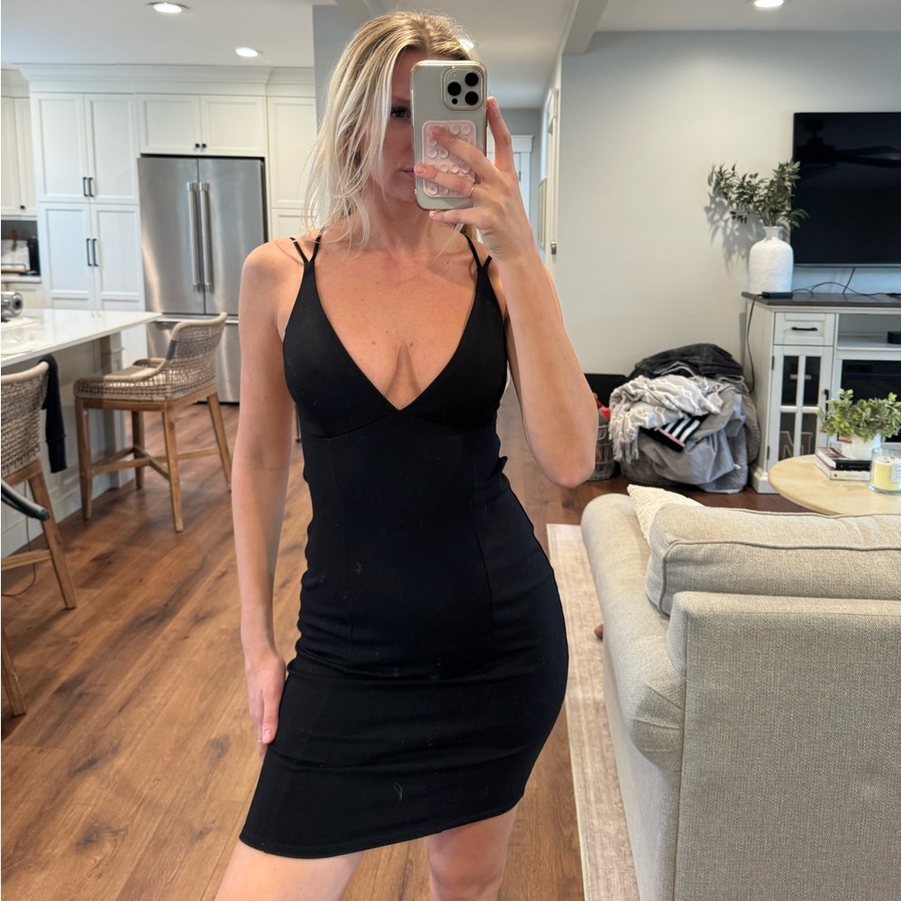 Lulus black dress - strappy back